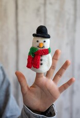 Sjaal met Verhaal Vingerpopje Sneeuwpop Rood