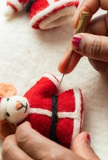 Sjaal met Verhaal Vingerpopje Muis Kerstmuis