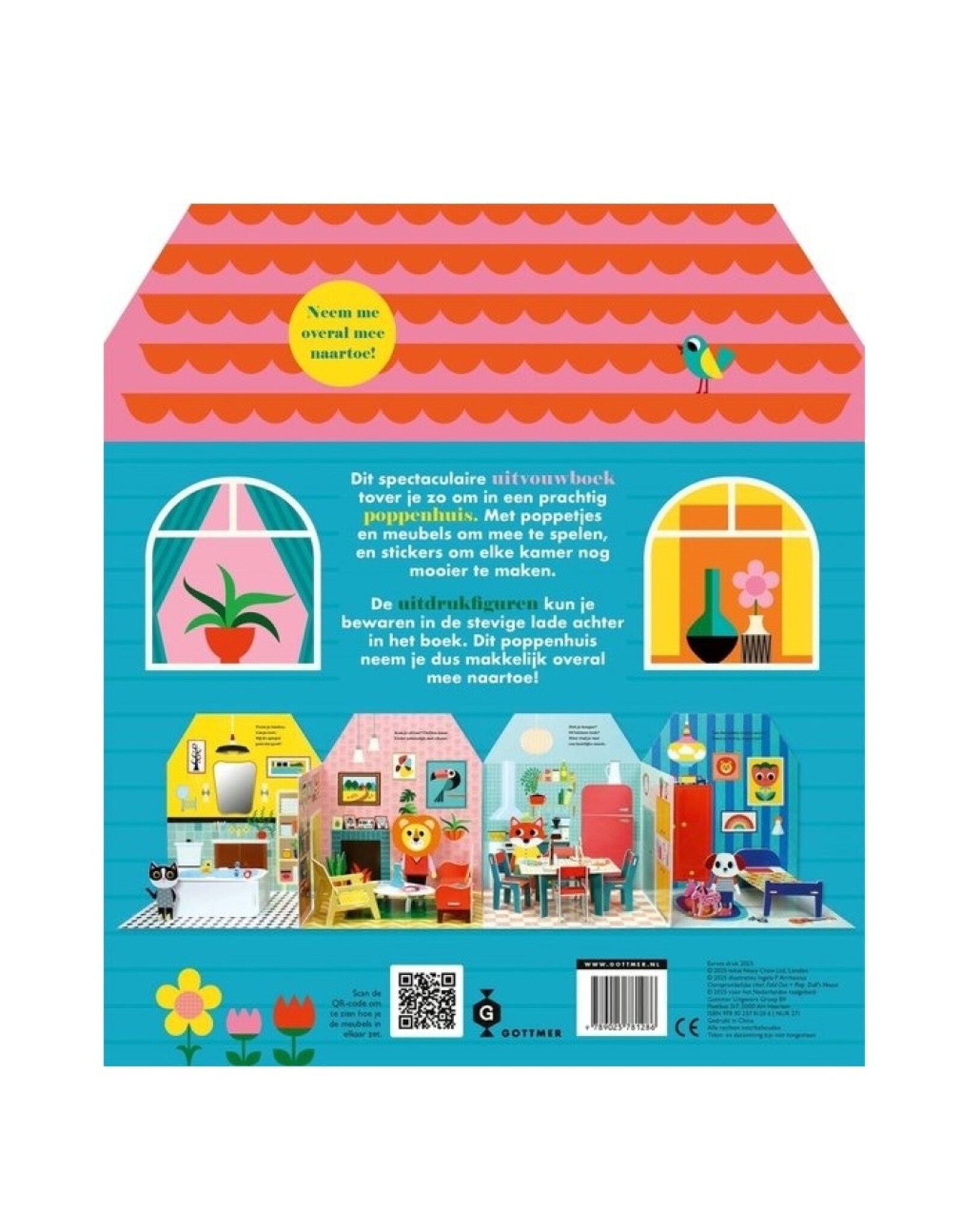 Gottmer Vouw uit + speel Poppenhuis