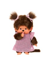 Monchhichi Monchhichi meisje met roze glitterjurk