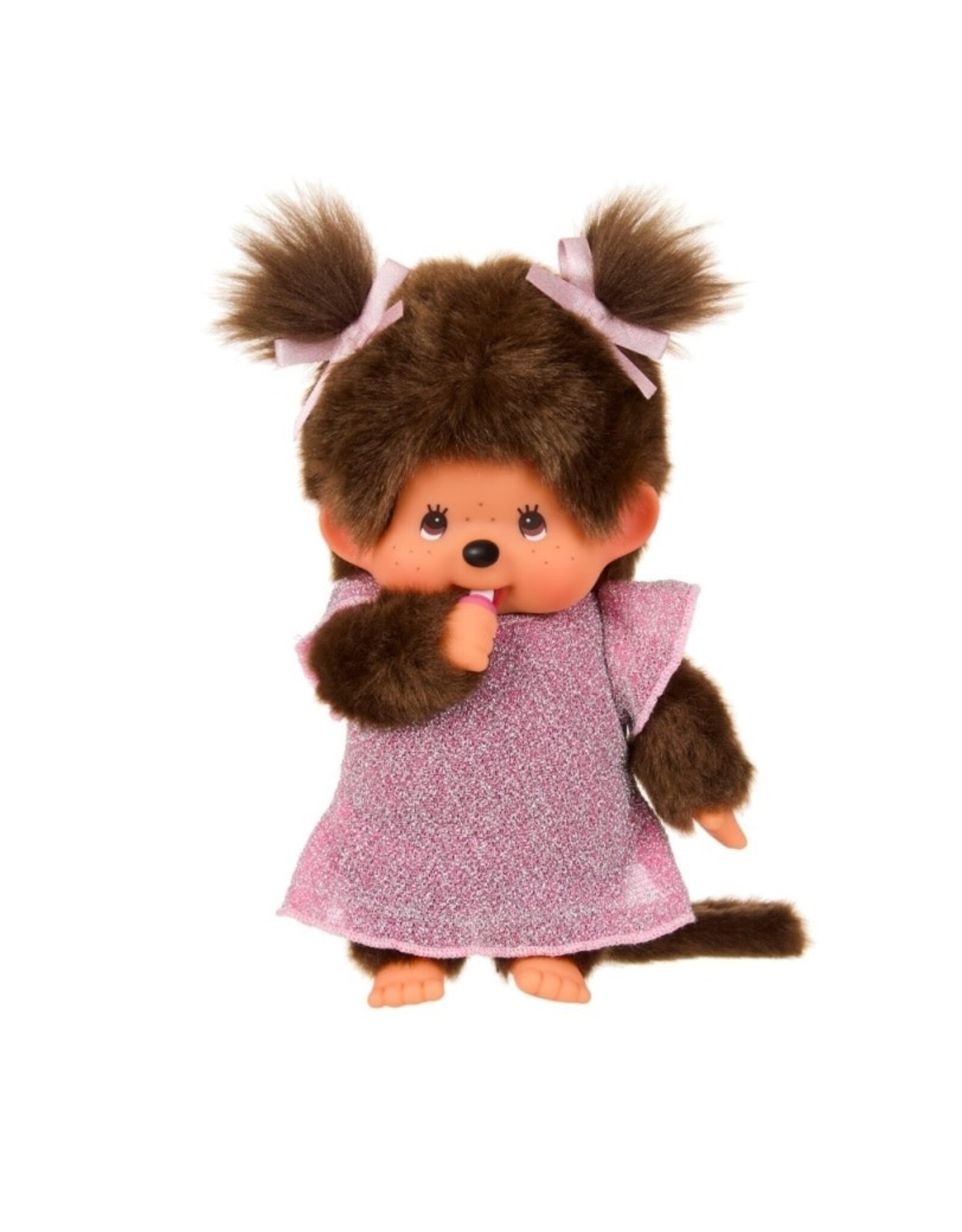 Monchhichi Monchhichi meisje met roze glitterjurk