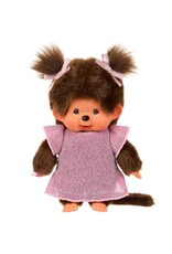 Monchhichi Monchhichi meisje met roze glitterjurk