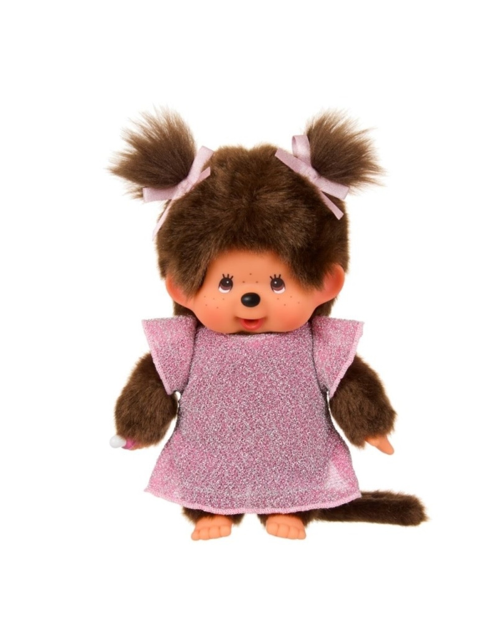 Monchhichi Monchhichi meisje met roze glitterjurk