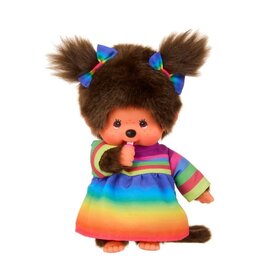 Monchhichi Monchhichi meisje met regenboogjurk