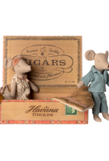 Maileg Papa & mama Muis in sigarenkistje