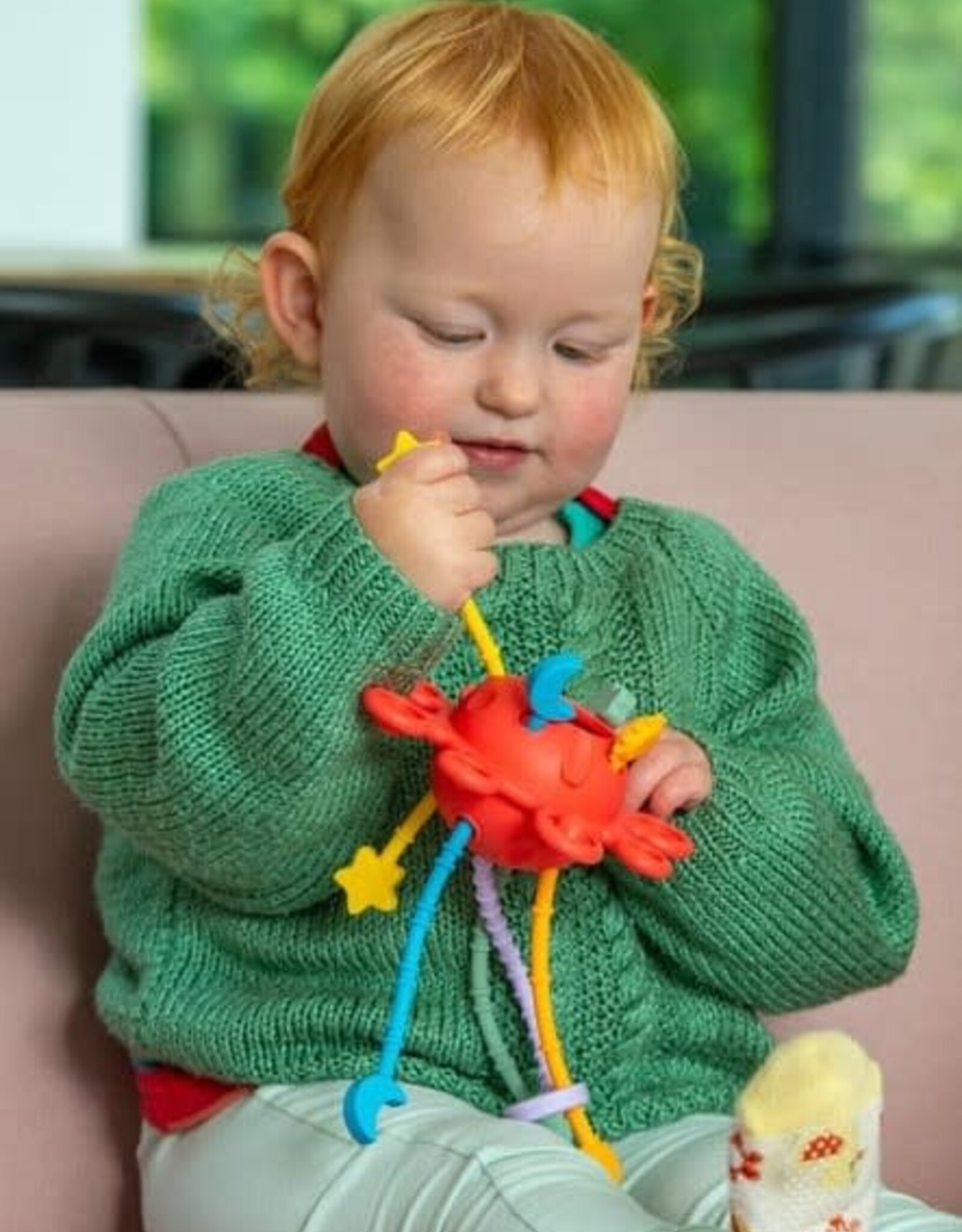 TickiT Trekspeeltje Silisoft Zip Pull Toy Regenboog