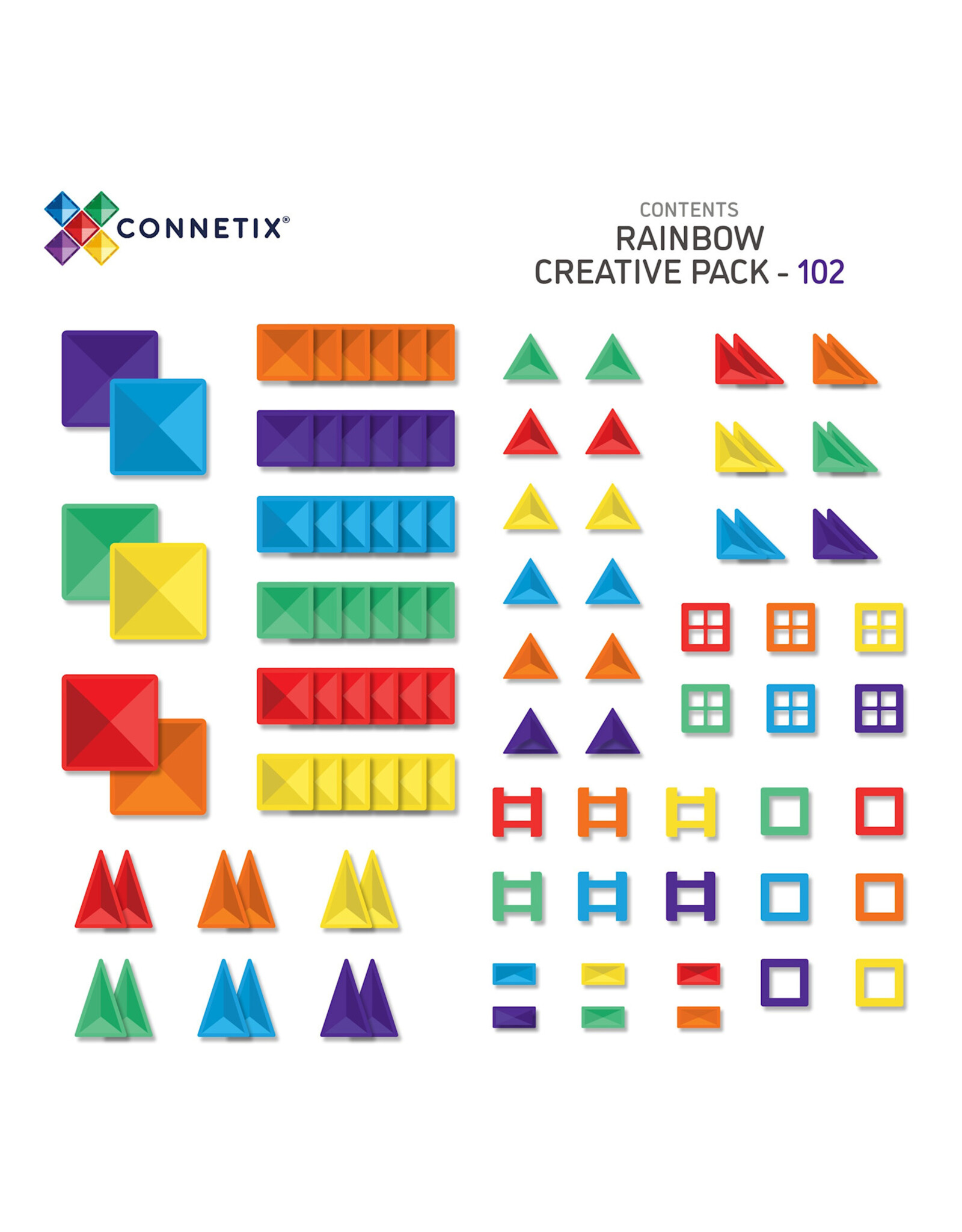 Connetix Rainbow Creative Pack 102st.