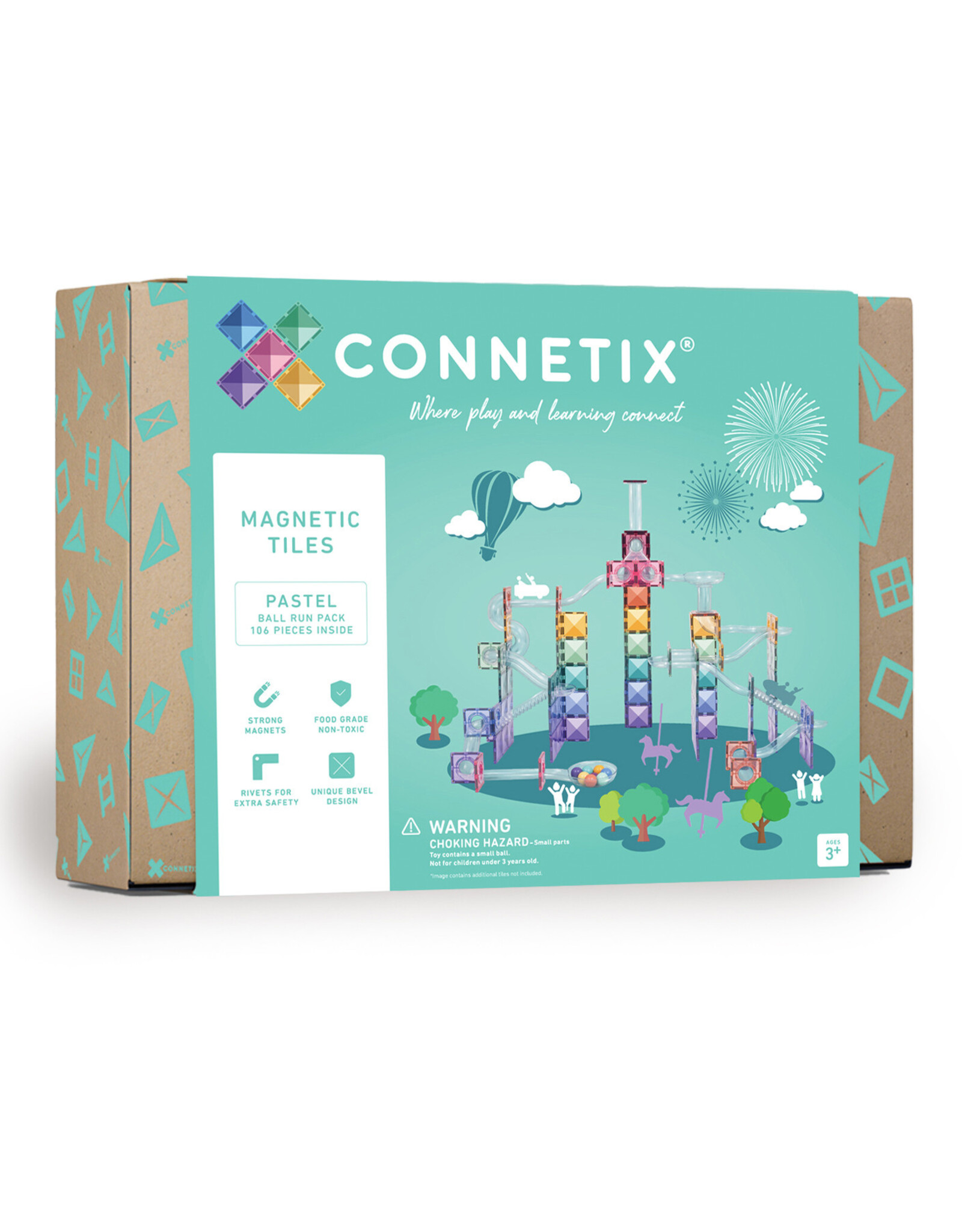 Connetix Pastel Ball Run Pack 106 pc
