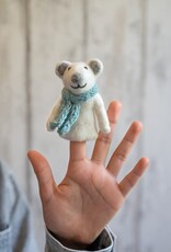 Sjaal met Verhaal Vingerpopje IJsbeer IJsblauw