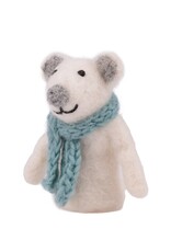 Sjaal met Verhaal Vingerpopje IJsbeer IJsblauw