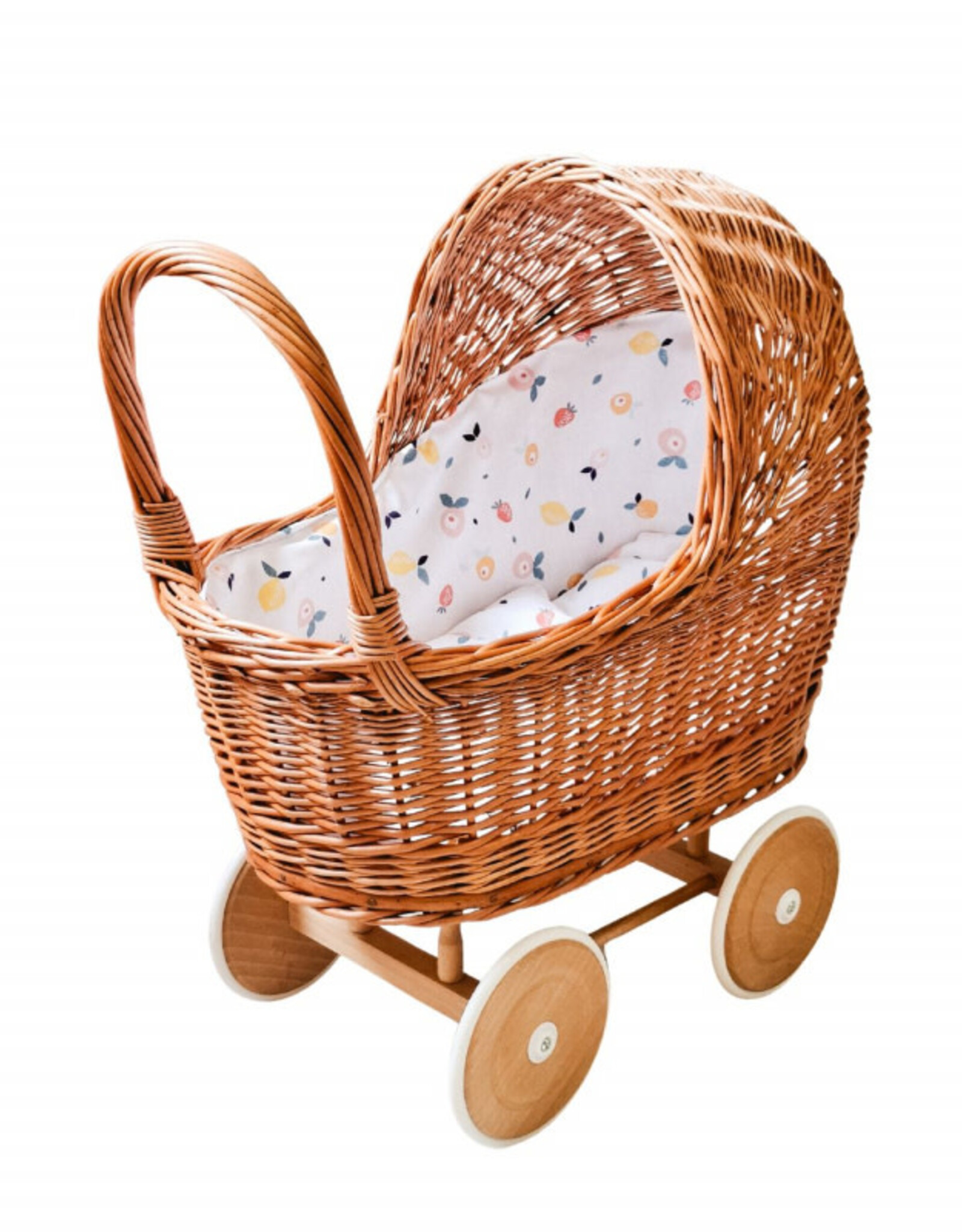 Hollie Rieten poppenwagen met kap Summer fruit
