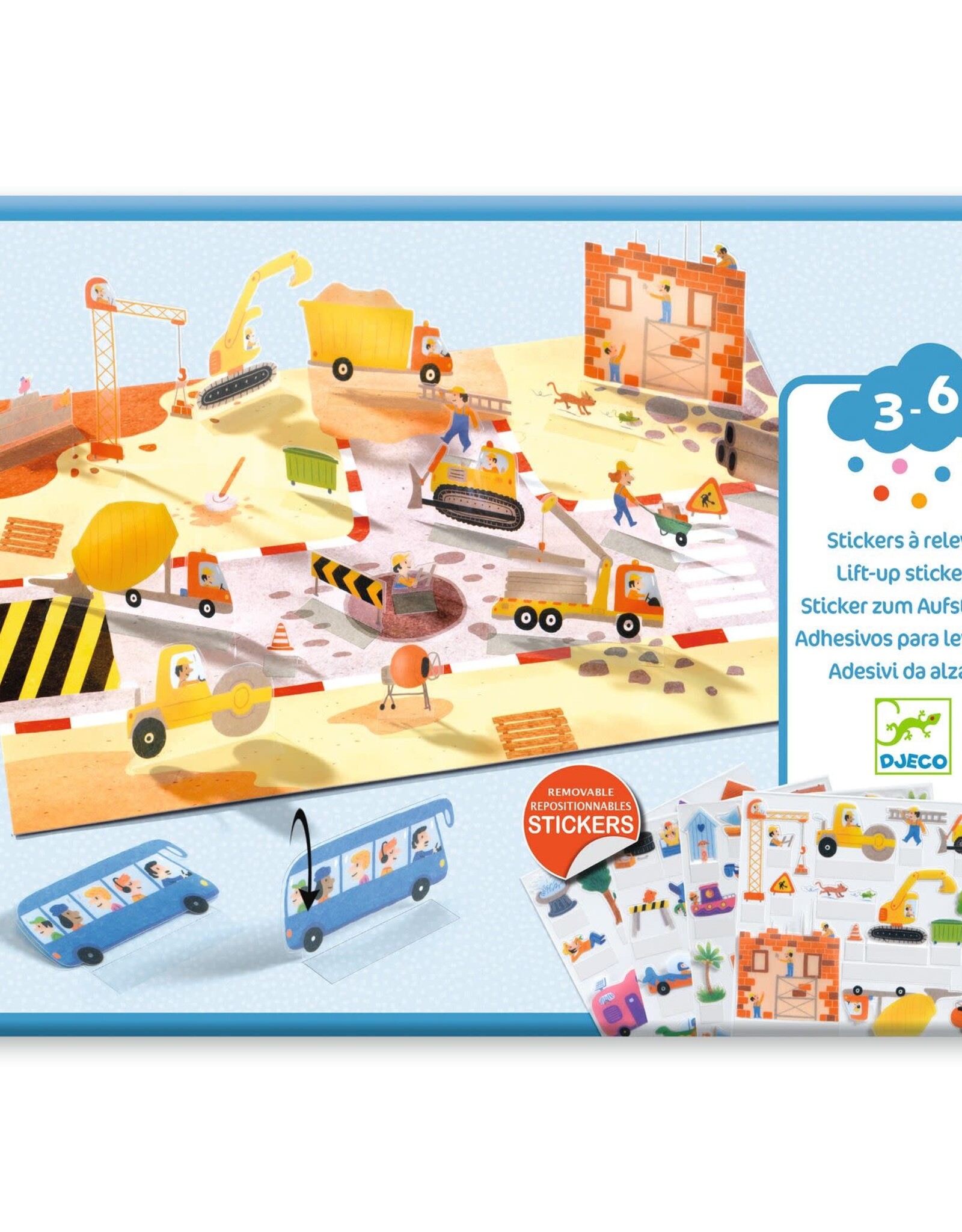 Djeco Stickers om rechtop te zetten-Voertuigen