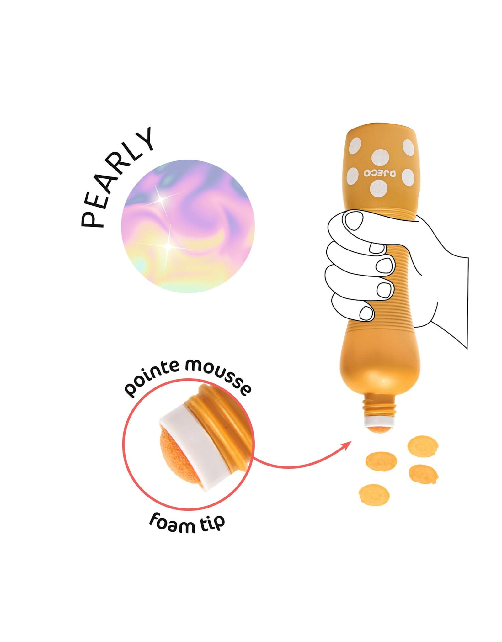 Djeco Foam markers Pearly