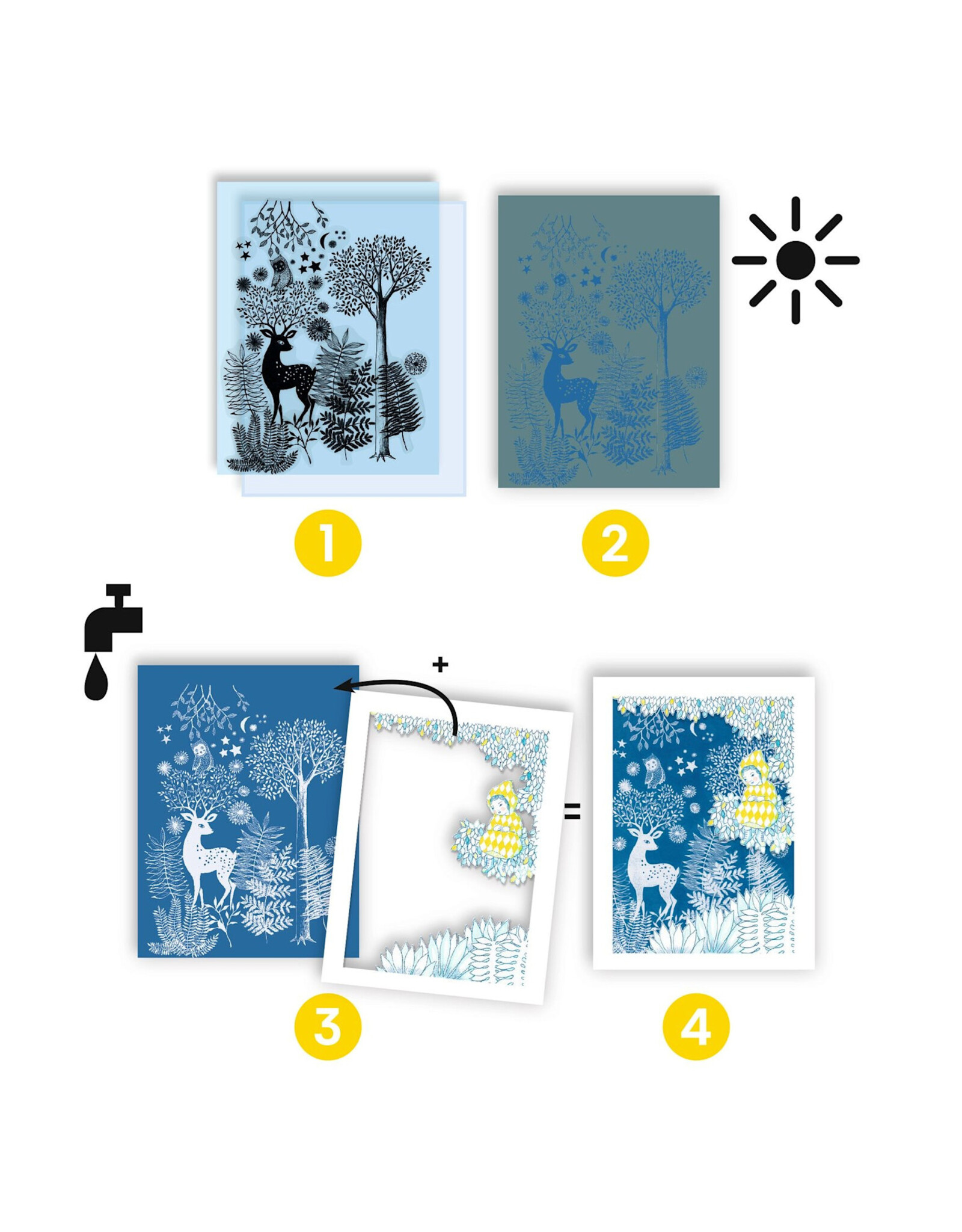 Djeco Cyanotypie - Bij maanlicht