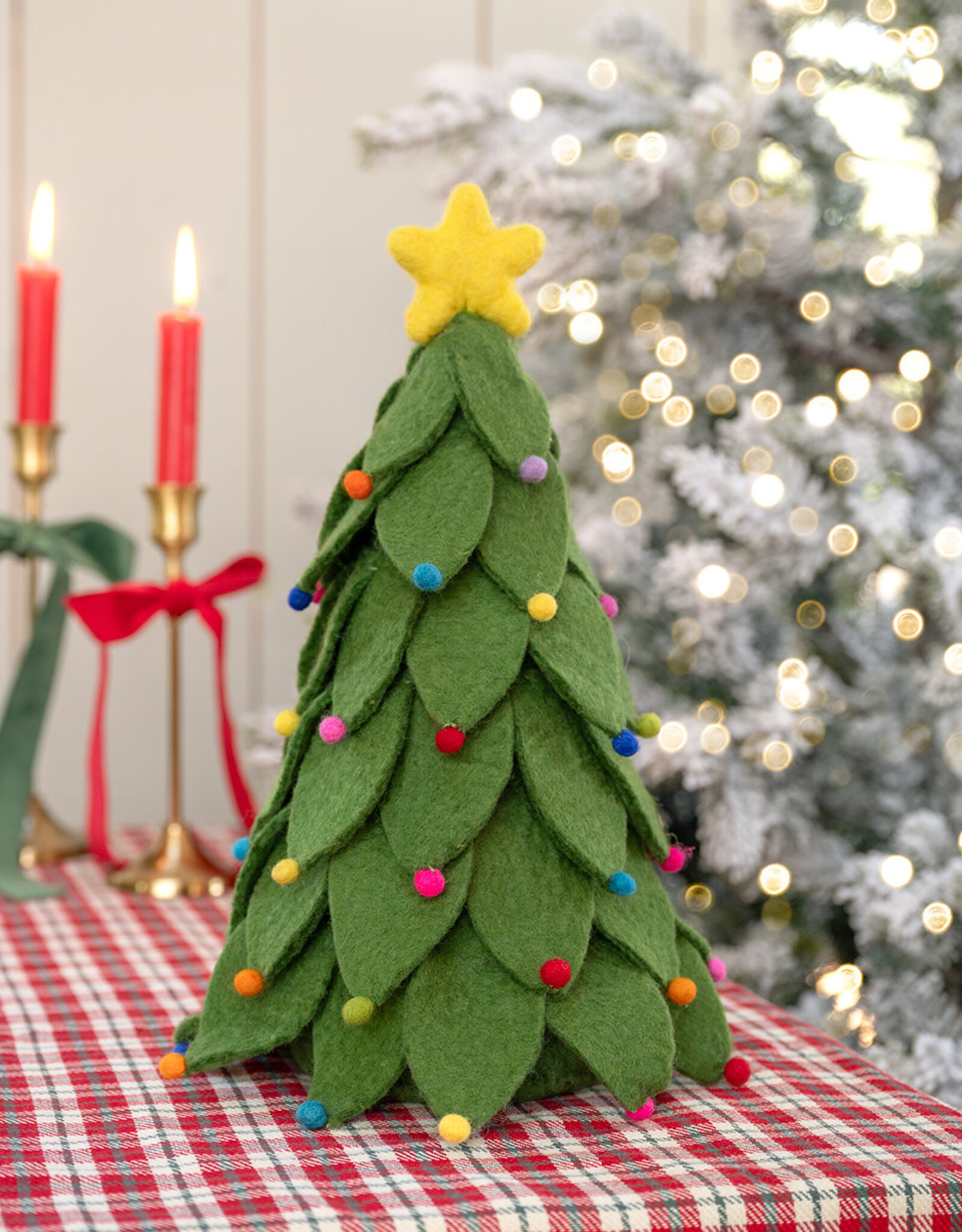 Sjaal met Verhaal Kerstboom groen Multicolor