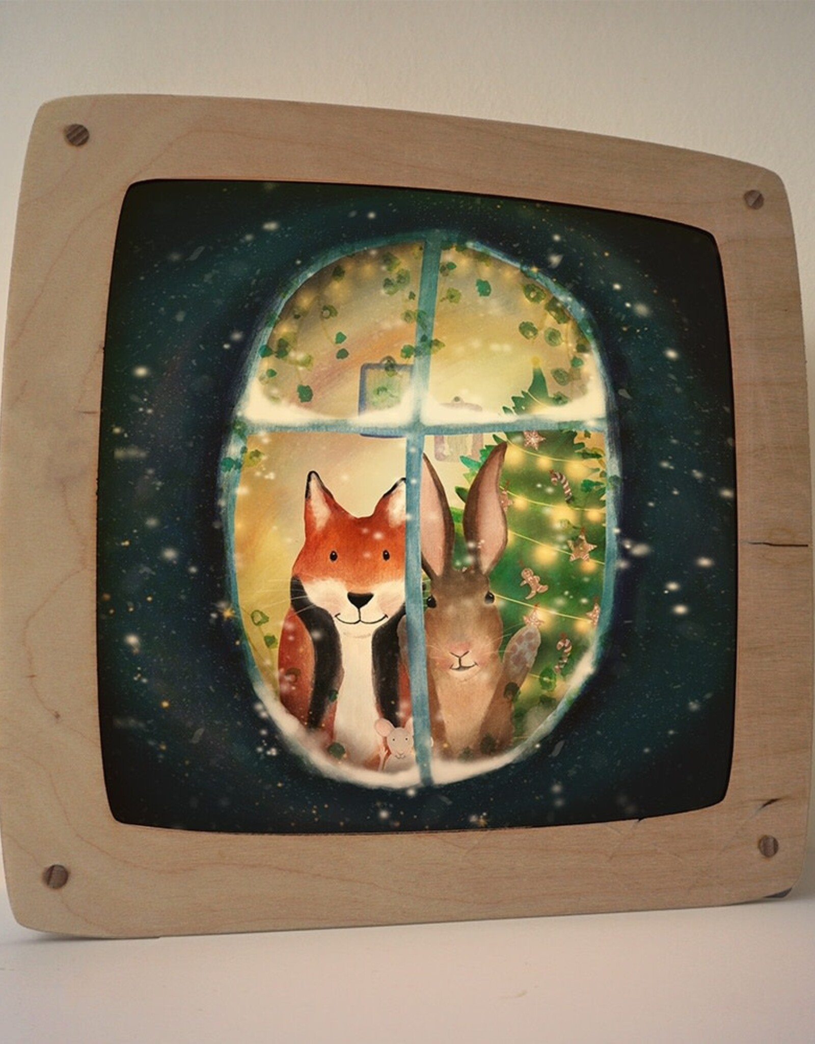 Lotte Drouen Seizoensplaat Uit het raam kijken Kerst