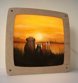 Lotte Drouen Seizoensplaat Zonsondergang bij de Biesbosch