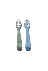 Chewies&more Oefenlepeltjes set Sage&Baby Blue