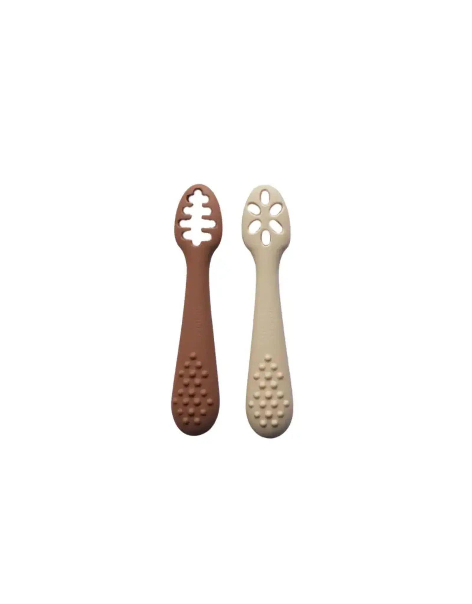 Chewies&more Oefenlepeltjes set Camel&Beige