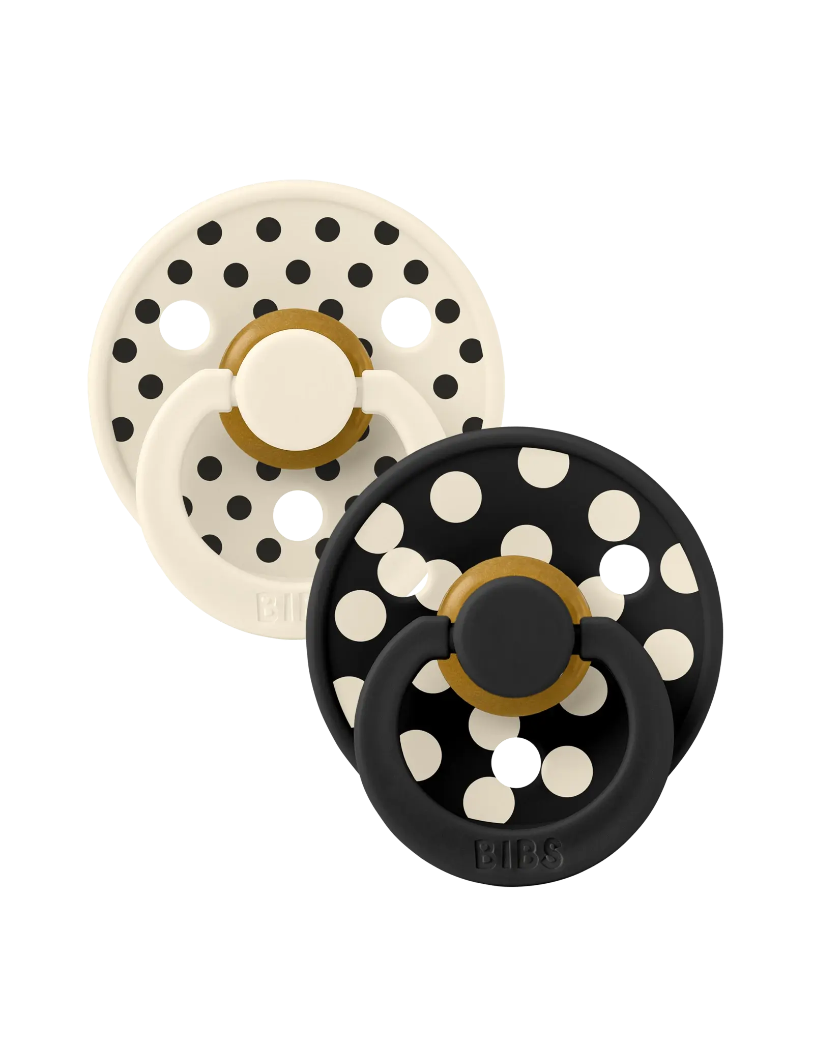 BIBS Fopspeen set BIBS Studio Colour Polka Ivory / Black