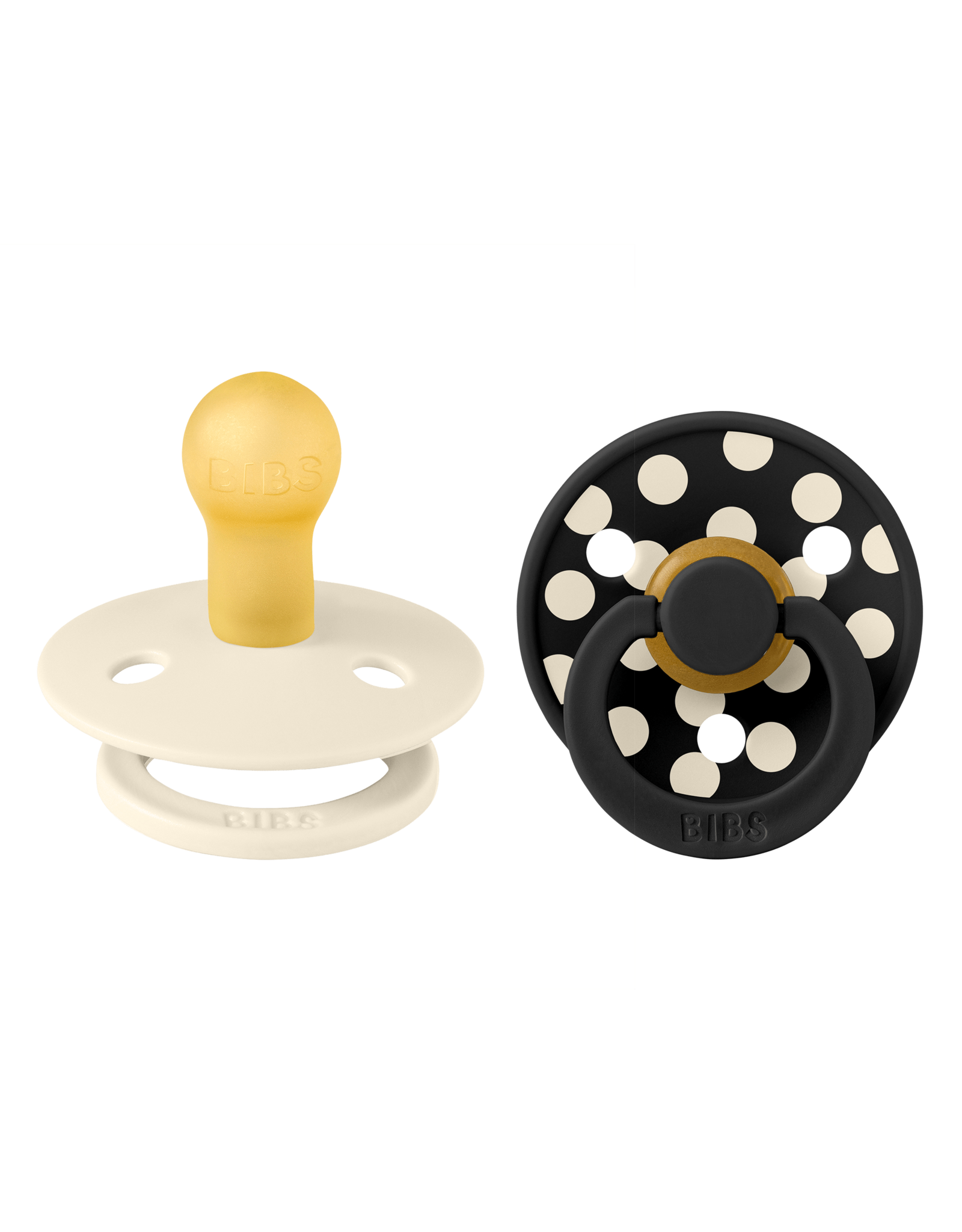 BIBS Fopspeen set BIBS Studio Colour Polka Ivory / Black