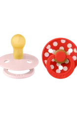 BIBS Fopspeen set BIBS Studio Colour Polka Blossom / Candy Apple