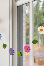 Sjaal met Verhaal Viltslinger Margrietjes Violettinten