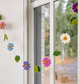 Sjaal met Verhaal Viltslinger Margrietjes Violettinten