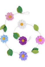 Sjaal met Verhaal Viltslinger Margrietjes Violettinten