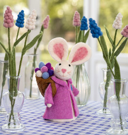 Sjaal met Verhaal Haas met Mand Roze