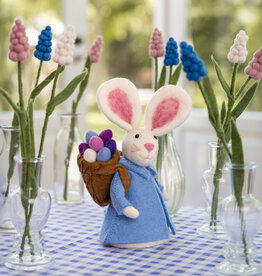 Sjaal met Verhaal Haas met Mand Lichtblauw