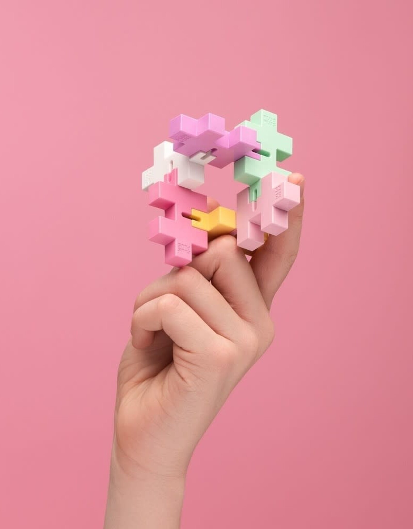 Plus-Plus Fidget Hexel Bubblegum