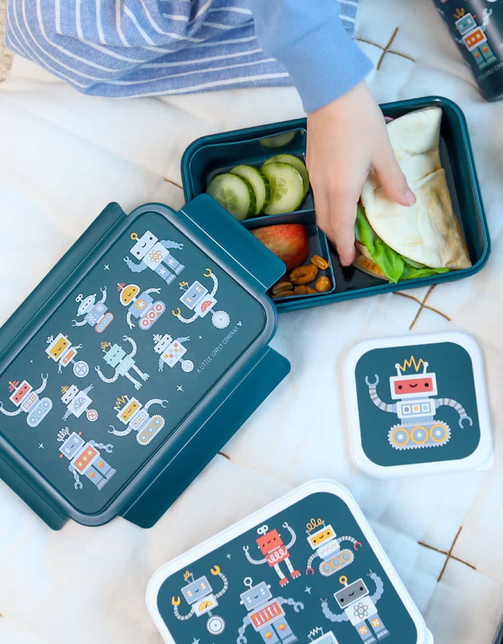 A Little Lovely Company Lunchbox Bento Robots