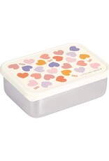 A Little Lovely Company Lunchbox RVS Hartjes