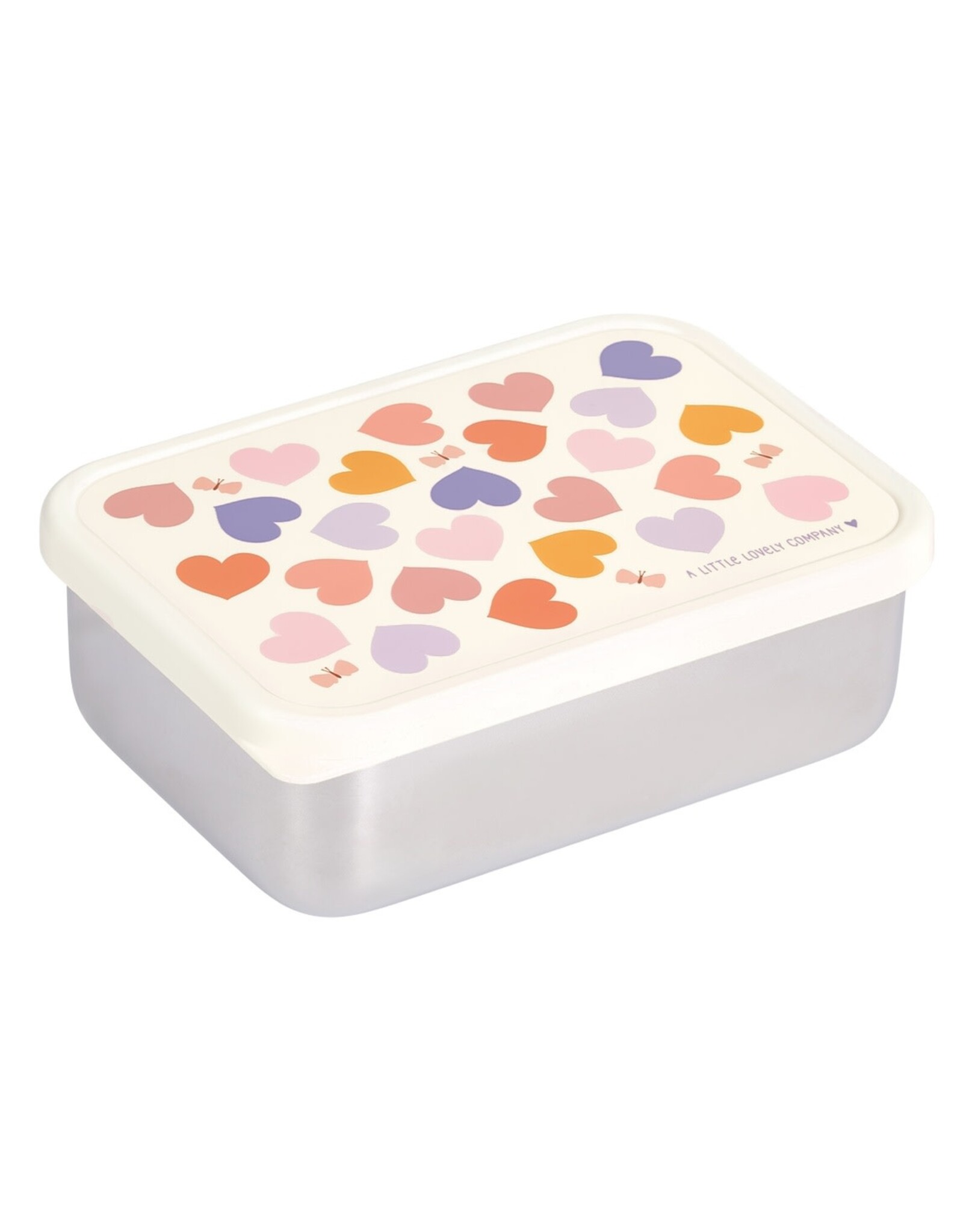 A Little Lovely Company Lunchbox RVS Hartjes