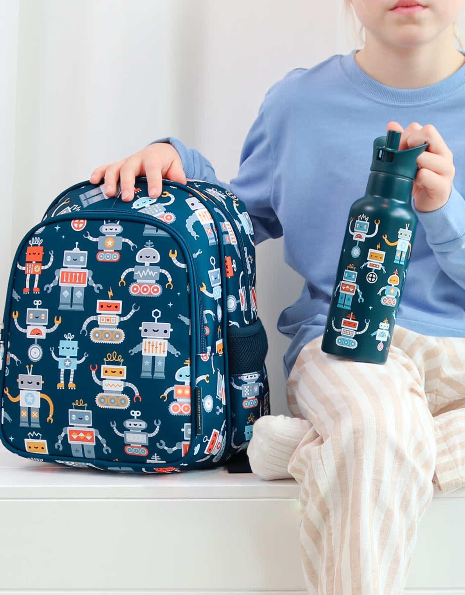 A Little Lovely Company Rugzak Robots M