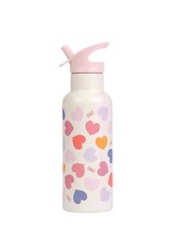 A Little Lovely Company Drinkfles RVS Hartjes XL