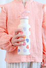 A Little Lovely Company Drinkfles RVS Hartjes XL