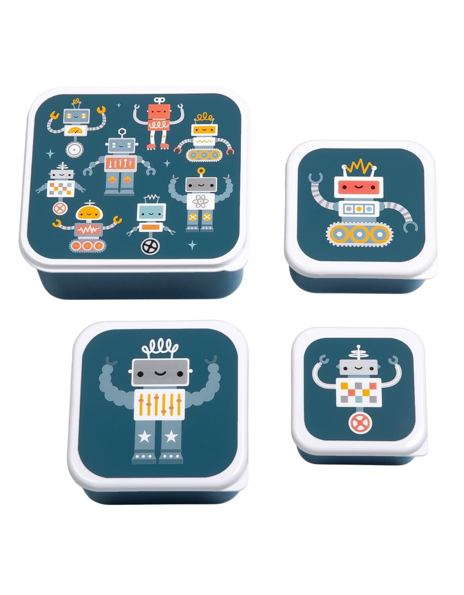 A Little Lovely Company Snackbox set Robots