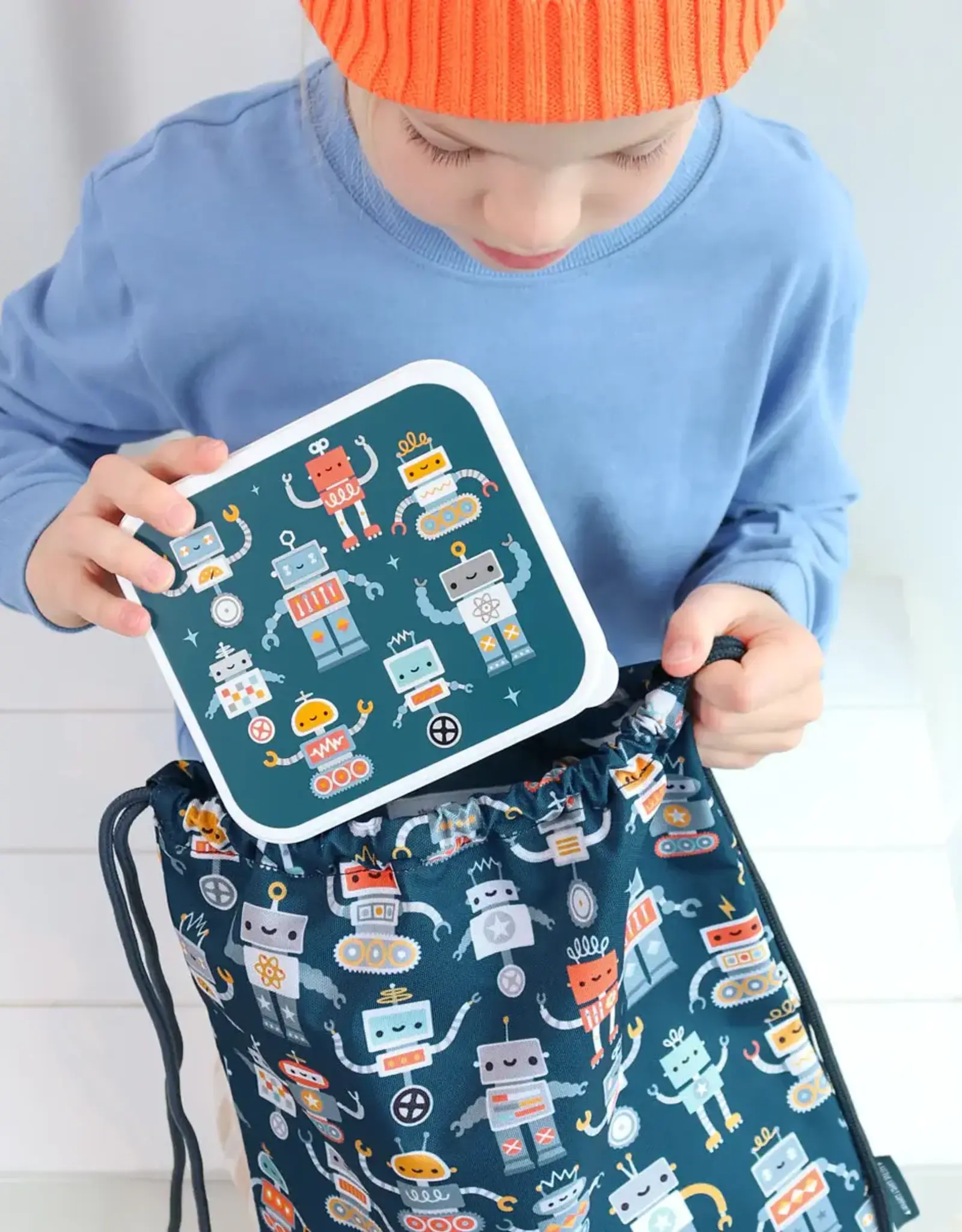 A Little Lovely Company Snackbox set Robots