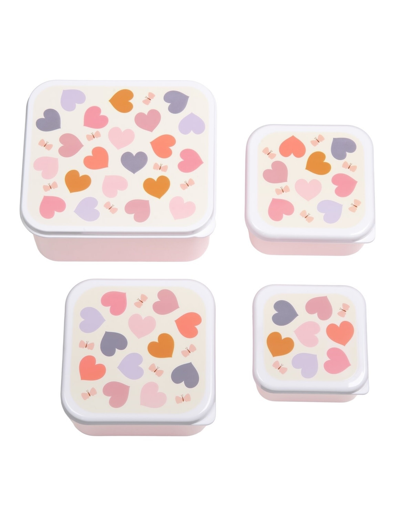 A Little Lovely Company Snackbox set Hartjes