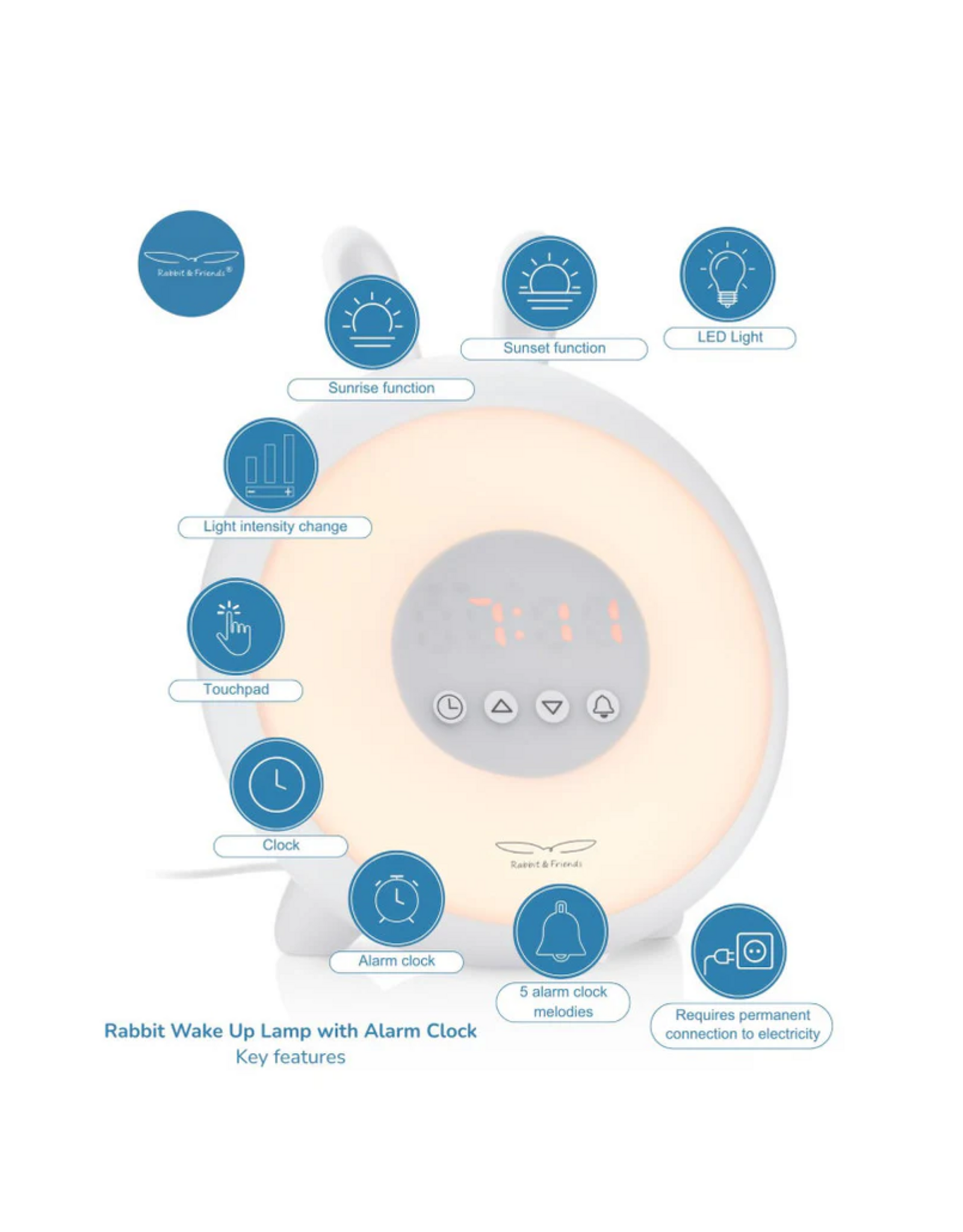 Rabbit & Friends Wake-up light Rabbit groen