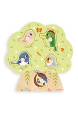Janod Knoppuzzel met geluid Vogels