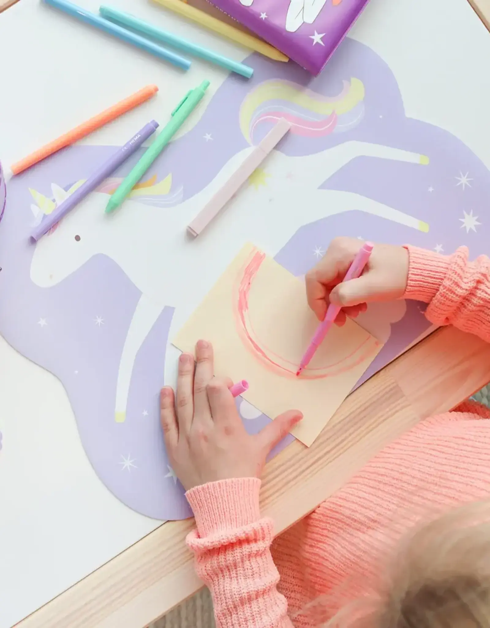 A Little Lovely Company Placemat Jumping Unicorn