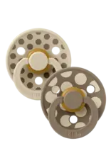 BIBS Fopspeen set BIBS Studio Colour Polka Vanilla / Dark Oak
