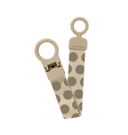 BIBS Speenclip LOOP Polka Mega Vanilla / Dark Oak