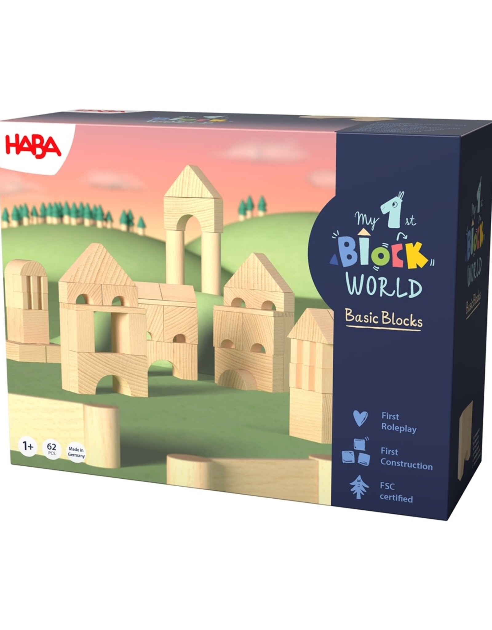 HABA My 1st Block World - XXL bouwstenenset 62-delig