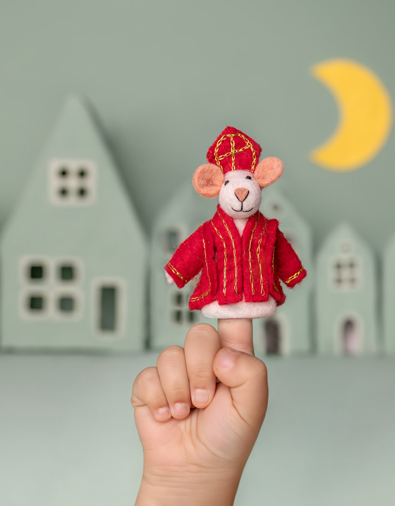 Sjaal met Verhaal Vingerpopje Muis Sintermuis