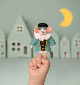 Sjaal met Verhaal Vingerpopje Muis Pietermuis Turquoise