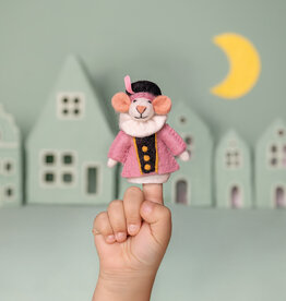 Sjaal met Verhaal Vingerpopje Muis Pietermuis Lichtroze